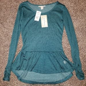 Derek heart teal top